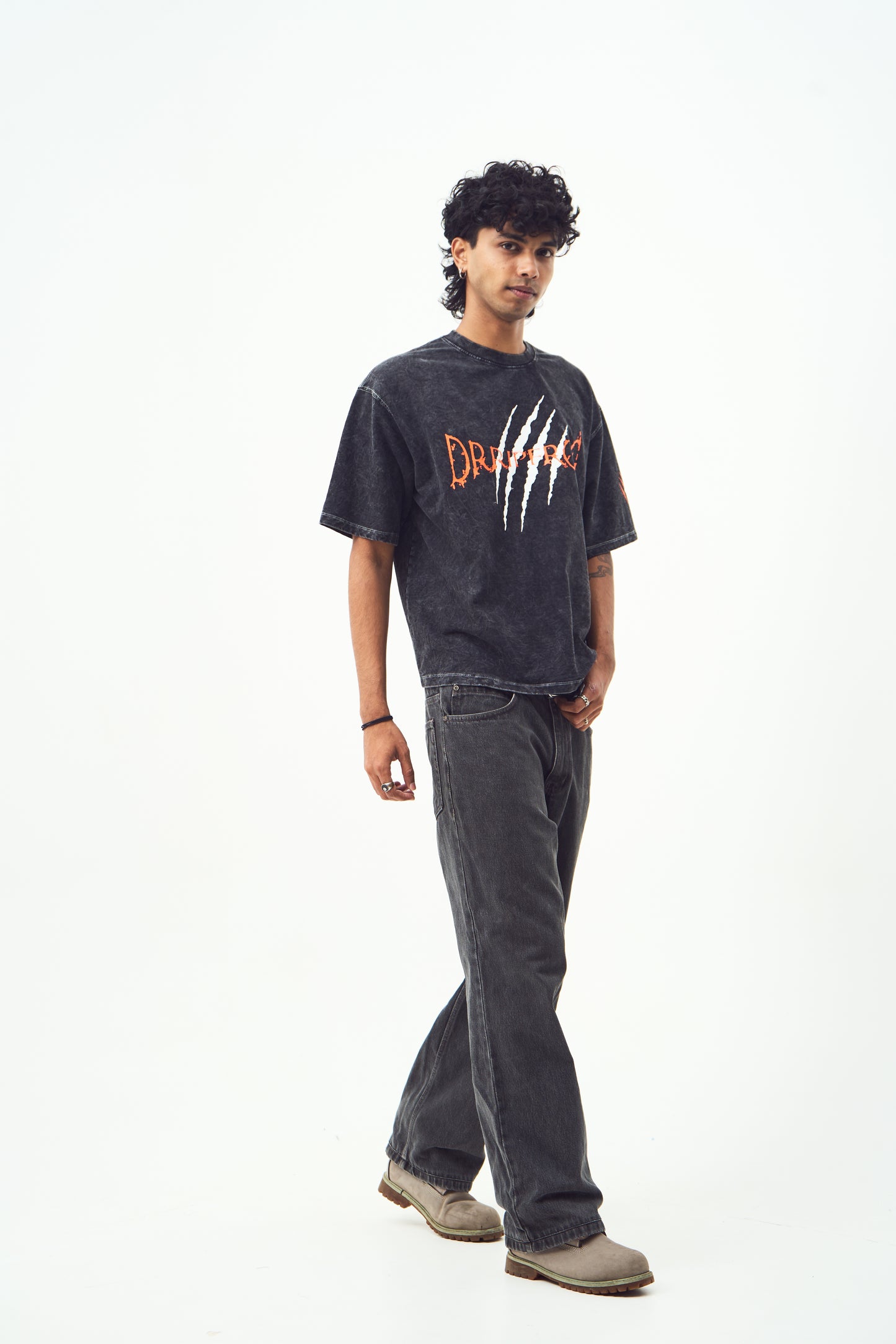 FIERCE TIGER | ACID WASH TSHIRT | REGULAR FIT