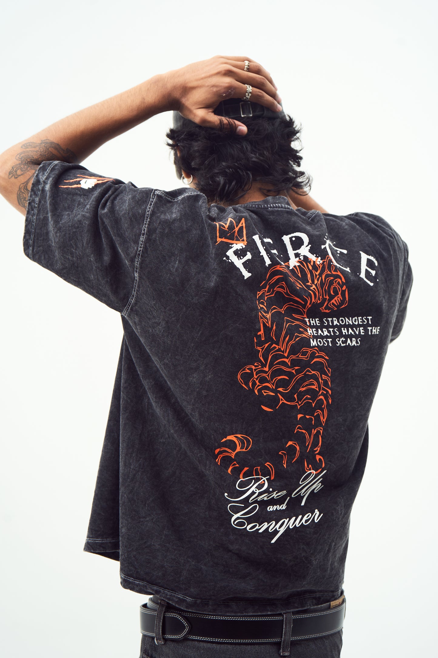 FIERCE TIGER | ACID WASH TSHIRT | REGULAR FIT