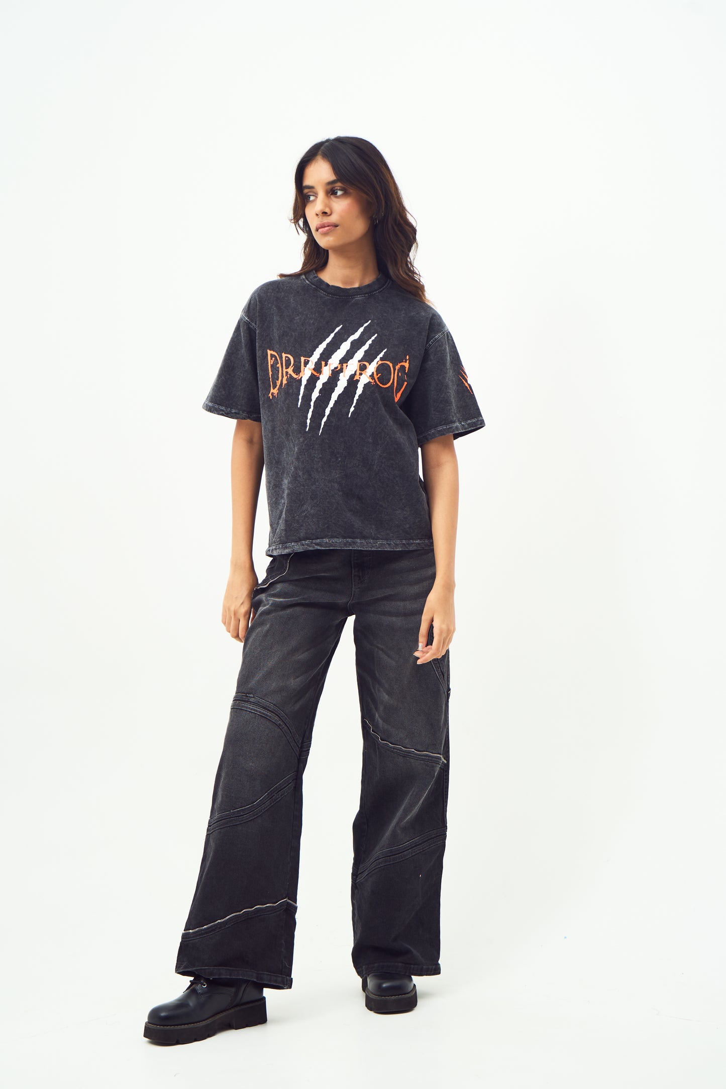 FIERCE TIGER | ACID WASH TSHIRT | REGULAR FIT