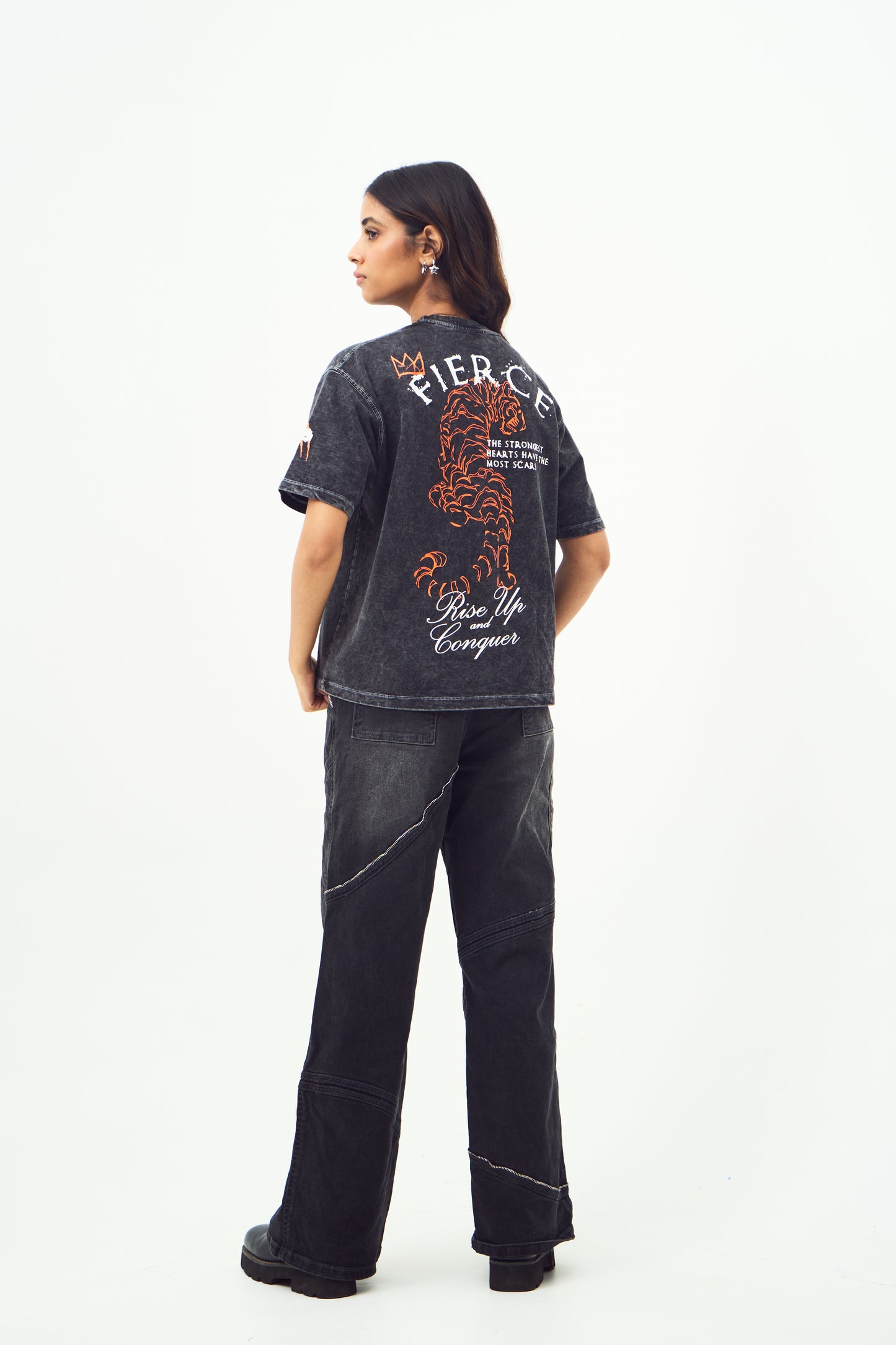 FIERCE TIGER | ACID WASH TSHIRT | REGULAR FIT
