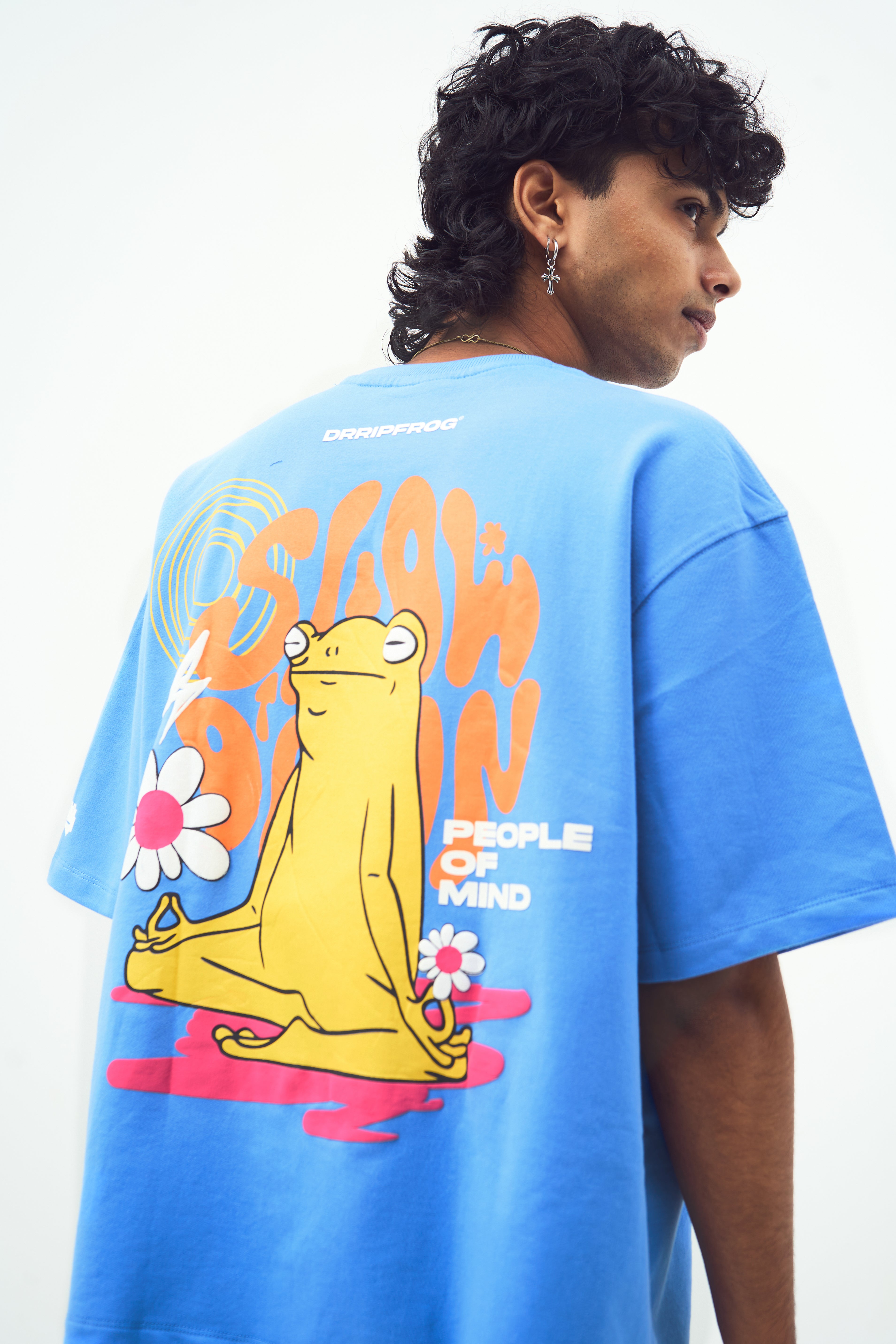 SLOW DOWN BLUE TSHIRT | BOX FIT