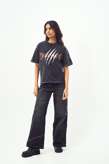 FIERCE TIGER | ACID WASH TSHIRT | REGULAR FIT